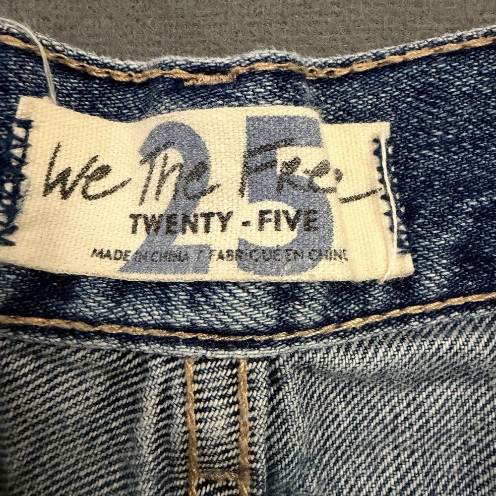 Free People Loving Good Vibrations Denim Shorts Cutoff Festival Coastal Cowgirl - Picture 3 of 5